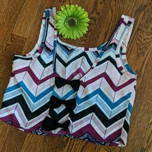 Charlotte Russe Chevron Cropped Tank sz. S #50